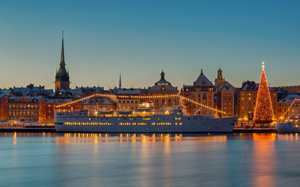 Stockholm city at christmas.